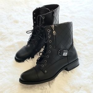 g by guess brittain combat boot